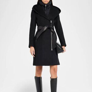MACKAGE Shia-SLB 2-in-1 Double Face Wool Coat with Removable Bib